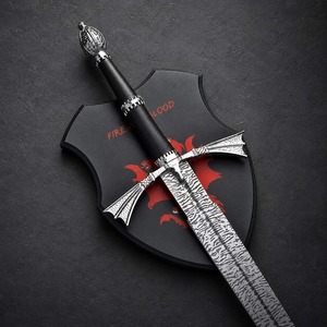 Handmade Damascus Steel Viking Sword Dark <b>Sister</b> with Scabbard & Mount For Wall Hanging <b>Gift</b> for Wedding, Birthday & Anniversary - Product Image 2