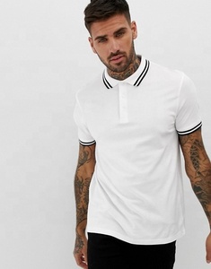 Haute qualité 100% coton hommes polos respirant grande taille sport coupe personnalisée tricoté imprimé motif personnalisable T-shirt - Product Image 3