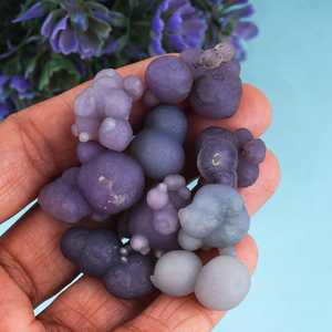 Hand Selected 5 Pcs 15-20 MM Natural Grape Agate Gemstone Loose Rough Raw Healing <b>Crystal</b> Gemstone <b>Real</b> For Jewelry Making - Product Image 6