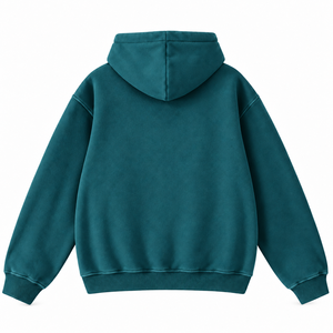 Sudadera con Capucha Extra Grande para Hombre, Color Azul Rey Sólido, Forro Polar, Informal, Invierno, Corte Regular, Diseño con Bolsillos, Poliéster/Algodón - Product Image 2