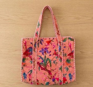 100% Cotton Tote Bag Reusable Shopping Bag Eco Friendly Quilted Shoulder Bag For Grocery And Daily Use At Cheap Price - Product Image 4