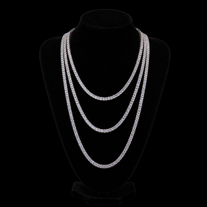 Unique Designer 18K Gold Plated Moissanite Diamond <b>Necklace</b> Princess Cut Channel Setting Snake <b>Chain</b> Unisex Everyday Wear - Product Image 6