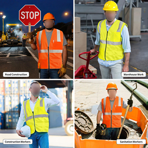 เสื้อกั๊กสะท้อนแสงแบบมองเห็นได้ชัดเจน ดีไซน์กระเป๋าข้าง สำหรับควบคุมการจราจร คนงานก่อสร้าง พนักงานคลังสินค้า ผ้าระบายอากาศได้ดี - Product Image 6