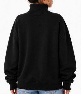 เสื้อสเวตเชิ้ตคอเต่าทรงโอเวอร์ไซส์สำหรับผู้หญิง แบบถักสั่งทำพิเศษ เสื้อฮู้ดดี้แบบสวมหัว ผู้ผลิตขายส่งแบบ OEM ODM - Product Image 2
