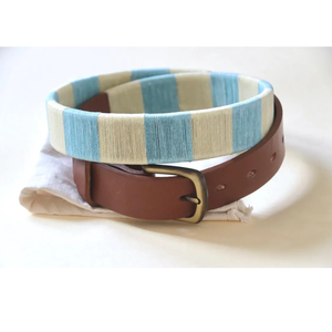 Ceinture d'équitation de loisirs sportifs, ceinture de polo brodée, ceinture d'équitation personnalisée en cuir véritable gaufré - Product Image 2