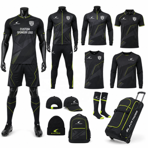 Sportswear OEM Service Soccer Uniform Bundle Deal Package Soccer Jersey Shorts <b>Coaches</b> Jackets Quarter Zip Top OEM - Product Image 4