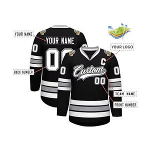 Maillot de hockey sur glace imprimé de qualité supérieure, vêtements de sport, nouveauté très demandée, qualité supérieure, nom d'équipe personnalisé, 100 % polyester, prix bas - Product Image 6