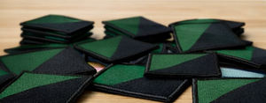 Green Black Diagonal Woven DZ <b>Patch</b> Embroidered Parachute Style Uniform Badge - Product Image 3