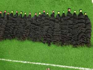 Cheveux Humains Indiens Remy Bruts Premium 100g Ondulés Doux Double Trame Faite à la Machine Résistants à la Permanente Longue Durée pour Salon et Coiffure Personnelle - Product Image 4