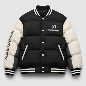 Men's Black <b>Bubble</b> Jacket Windproof Winter <b>Coat</b> Streetwear Style Button Closure Regular Fit Thick Polyester <b>Bubble</b> jacket Men - Product Image 1