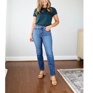 Jeans de mezclilla al por mayor de talla grande, transpirables, ajustados, rectos, estilo casual, con agujeros decorativos, proveedor de BD para exportación - Product Image 3