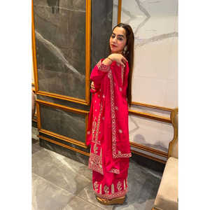 Conjunto de Vestido de Noche, Top y Dupatta con Lentejuelas para Fiestas - Product Image 4