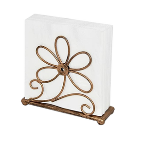Wooden Sunflower Design Tissue Box Holder Free Standing Dark Brown Home Decor Convenient Kitchen Tissue Holder - Product Image 5