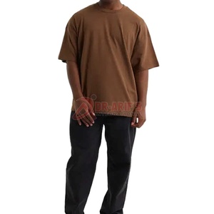 Heavyweight 100% Cotton Knitted Plus Size Men's T-Shirt Custom Design Print Oversized High Quality Plain Heat-<b>Transfer</b> - Product Image 1