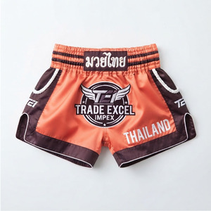 กางเกงมวยไทยสไตล์ใหม่ พิมพ์ลายด้านหน้าได้ตามต้องการ น้ำหนักเบา ระบายอากาศได้ดี สวมใส่สบาย เป็นมิตรกับสิ่งแวดล้อม แห้งเร็ว ยืดหยุ่น - Product Image 5