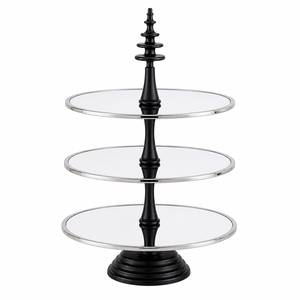 Wholesale Price Three <b>Tier</b> Rectangle Silver <b>Cake</b> Stand Luxury Dessert Display Tray for Wedding Buffet Bakery Catering Events - Product Image 4