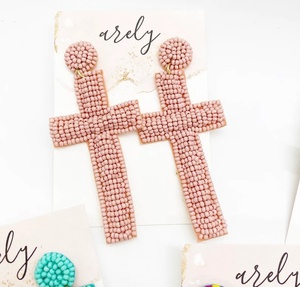 Boucles d'oreilles pendantes élégantes en forme de lapin perlé, collection Pâques 2026 pour femmes et jeunes filles - Product Image 2