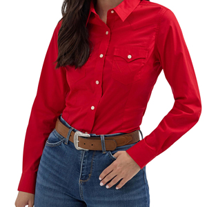 Camisa de mezclilla para mujer, manga larga, logotipo personalizado, ropa de calle de invierno, gruesa, transpirable, 100% algodón, tipo mezclilla - Product Image 5
