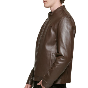 Veste en cuir pour homme de haute qualité, durable, classique, légère, écologique, service OEM, fabrication sur mesure avec nom de marque - Product Image 3
