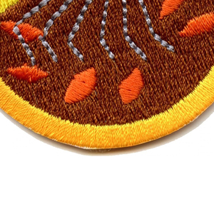 Patch brodé circulaire avec motif de râteau de jardin et de carottes, applique thermocollante en feutre non tissé, décoration cadeau - Product Image 5