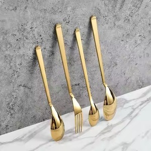 Ensemble de couverts en laiton faits à la main, couverts de luxe pour la salle à manger, cuillère, fourchette, couteau, vaisselle élégante pour la maison et les restaurants - Product Image 5