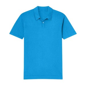 Camiseta de Golf Transpirable para Hombre, de Secado Rápido, Manga Corta, Casual, Sólida, 100% Algodón, Personalizada para Hombre, Color Azul - Product Image 6