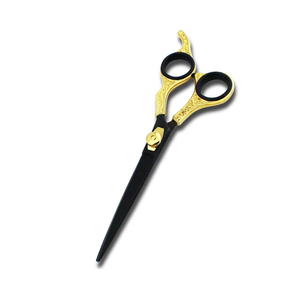 Tijeras de Peluquería Profesionales de 6 Pulgadas, Acero Inoxidable Negro, Afiladas como Cuchillas, Mango de Goma con Cerámica, Punta Redonda, Herramienta de Salón - Product Image 6