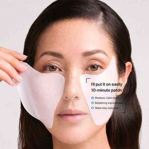 Masque facial en microfibre de collagène Blue Petal, patch pour les joues, pour raffermir, éclaircir, lutter contre le vieillissement, hydrater, améliorer l'élasticité, soin au lotus - Product Image 1