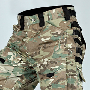 OEM Wholesale Elastic Waist Side Cargo Pants Khaki <b>Work</b> Loose High Quality Cotton Custom Baggy 6 Pocket Plain Dyed <b>Waterproof</b> - Product Image 2