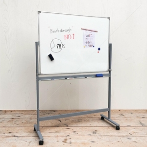 Soporte de pizarra blanca móvil reversible, doble cara, borrado en seco, con ruedas - Product Image 6