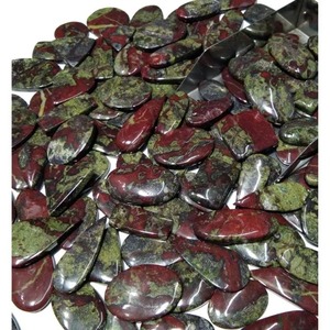 Cabochon de Jaspe Sang de Dragon Naturel Rouge Vert, Pierre Précieuse Lâche Lisse Polie pour la Fabrication de Bijoux, Vente en Gros - Product Image 2