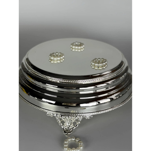 Support à gâteau en métal décoratif, support à gâteau en acier inoxydable, dernier design, forme ronde, pour fête, mariage et décoration de la maison - Product Image 2