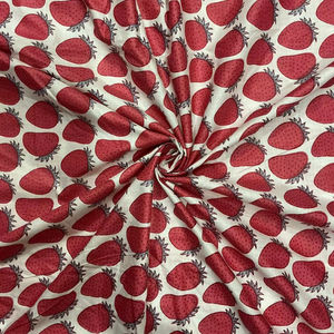 Tela de Algodón Estampada con Fresas Personalizada para Vestidos de Verano para Niños, Uso Textil del Hogar, Tela para Cortinas y Fundas - Product Image 6