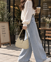 Sac à main en similicuir PU style gothique croissant avec bandoulière pour femme, couleur personnalisable, lavable en machine, Beenas TX04 pour usage quotidien