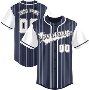 Vêtements de sport de baseball personnalisés en gros, uniformes de baseball taille USA, logo imprimé par sublimation, numéro, maillot de baseball personnalisé en mesh - Product Image 1
