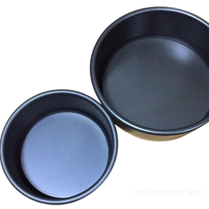 Deep Side Non-toxic <b>Cake</b> <b>Tins</b> 6 <b>Inch</b> Round <b>Cake</b> Mold Black Aluminum Alloy Material for Wedding Birthday Baking Oven Safe - Product Image 3
