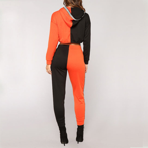 Ensemble de survêtement décontracté pour femmes, style crop, nouveau design, deux pièces, tenue de jogging, streetwear, survêtements pour femmes fabriqués au Pakistan - Product Image 3