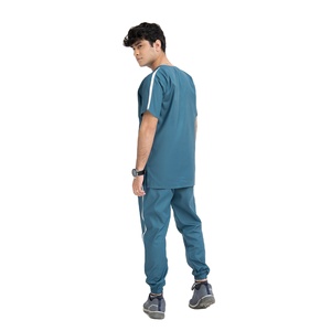 Ensemble d'uniformes médicaux pour hommes, légers, en coton respirant et confortable, pour le personnel hospitalier, avec logo et tailles personnalisés - Product Image 4