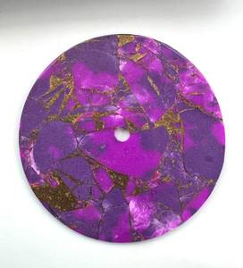 Cadran de montre en turquoise cuivrée violette A K Gems, 30,5 mm, fait main, luxe, personnalisé, modèle ETH-10147 Rajasthan (épaisseur 0,6 mm) - Product Image 6