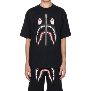 เสื้อยืดพิมพ์ลายปากฉลามสีดำ ผ้าเจอร์ซีย์คอตตอน 100% รุ่นใหม่ล่าสุด สวมใส่สบาย ทรงโอเวอร์ไซส์ ระบายอากาศได้ดี แขนสั้น สำหรับผู้ชาย - Product Image 5