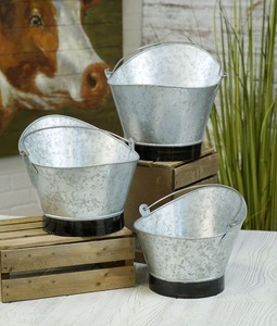 Bac à plantes galvanisé de style ferme moderne pour plantes d'intérieur décoratives et accessoires de présentation de jardin élégants - Product Image 2