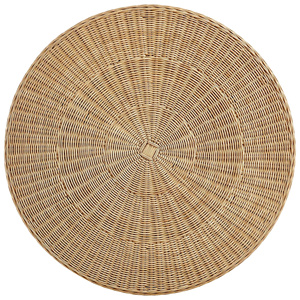 Table basse ronde en rotin naturel de luxe, de haute qualité, fabriquée à la main, avec piétement en trèfle tressé, idéale pour le salon - Product Image 2
