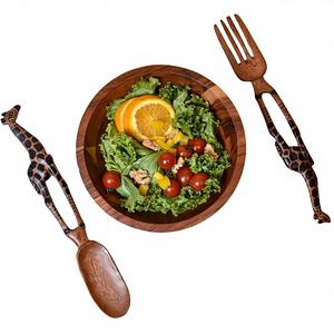 Nouvel arrivage Grand bol en acacia Bol à mélanger réutilisable de qualité polie Accessoire d'ustensiles de cuisine pour les fêtes - Product Image 3