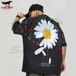 Camisetas de Hombre 100% Algodón, Camiseta Casual de Manga Corta con Estampado de Margaritas, Corte Holgado, Diseño Floral, Camisetas Extra Grandes - Product Image 2
