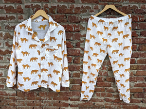 Ensemble de pyjama en coton imprimé floral pour femme, respirant, avec cordon de serrage, collection 2026, prix usine - Product Image 4