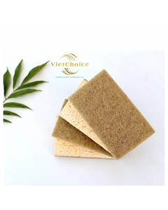 Éponge de cuisine rectangulaire VietChoice 100% naturelle en fibre de coco, écologique, biodégradable, légère, surface de récurage - Product Image 2