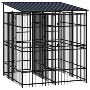Niches et meubles pour animaux de compagnie en acier noir thermolaqué durable de 39,7 pieds carrés - Product Image 5