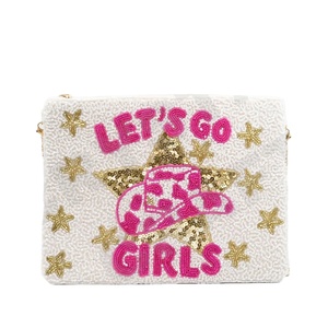 Hermoso regalo de mamá-Monedero personalizado con cuentas de semillas con diseño de corazones para niñas Let's Go Girls Wallet Accesorio de moda - Product Image 1