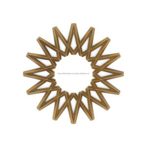 Modern Artistic Metal Sculpted <b>Trivet</b> With Cutout Design Perfect For Stylish Homes And Everyday Cooking Convenience - Product Image 2