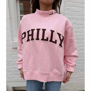 Philly Custom Greek Apparel <b>Mock</b> <b>Neck</b> Crew <b>Neck</b> Sweatshirt Sorority Fraternity Chenille Patch Cotton Fleece Men Women Youth - Product Image 6